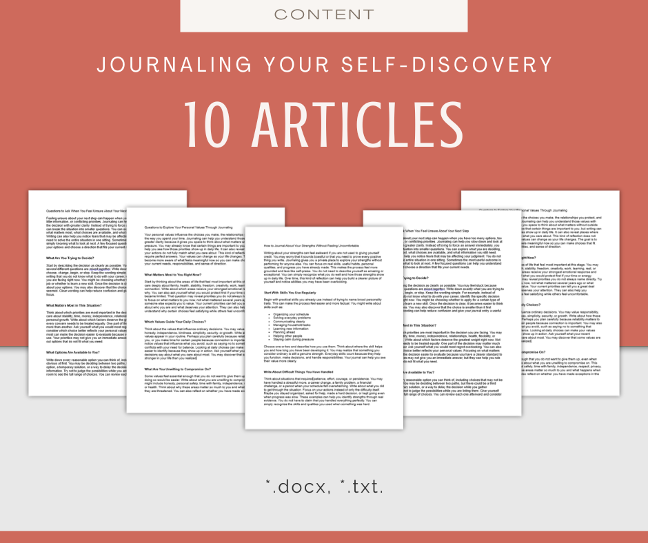 Journaling for Self-Discovery | Content & Journal Bundle