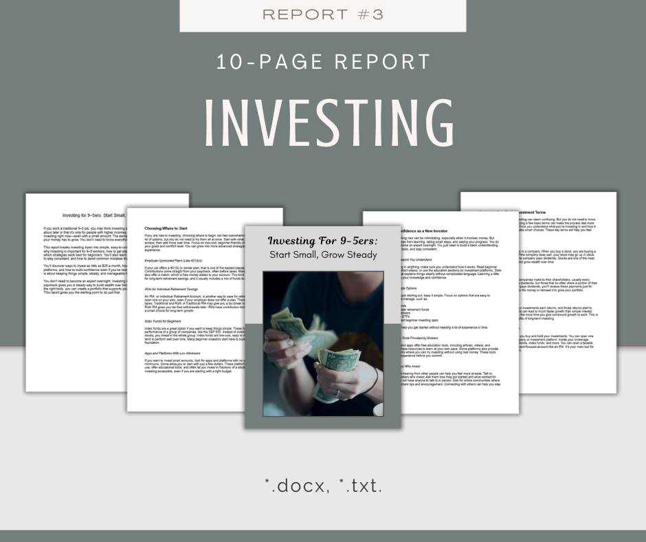 Building Wealth While Working 9-5 | 5 Report Bundle