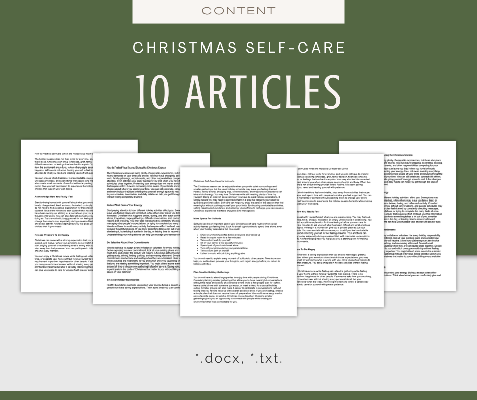 Christmas Self-Care | Content & Journal Bundle