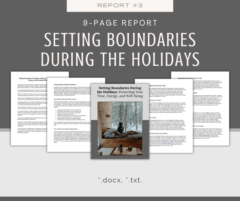 Holiday Stress Relief Reports | 5 Report Bundle