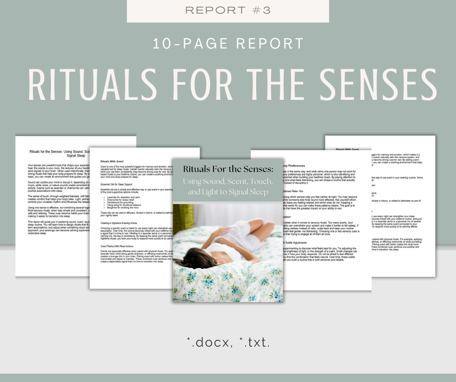 Sleep Rituals and Habits | 5 Report Bundle