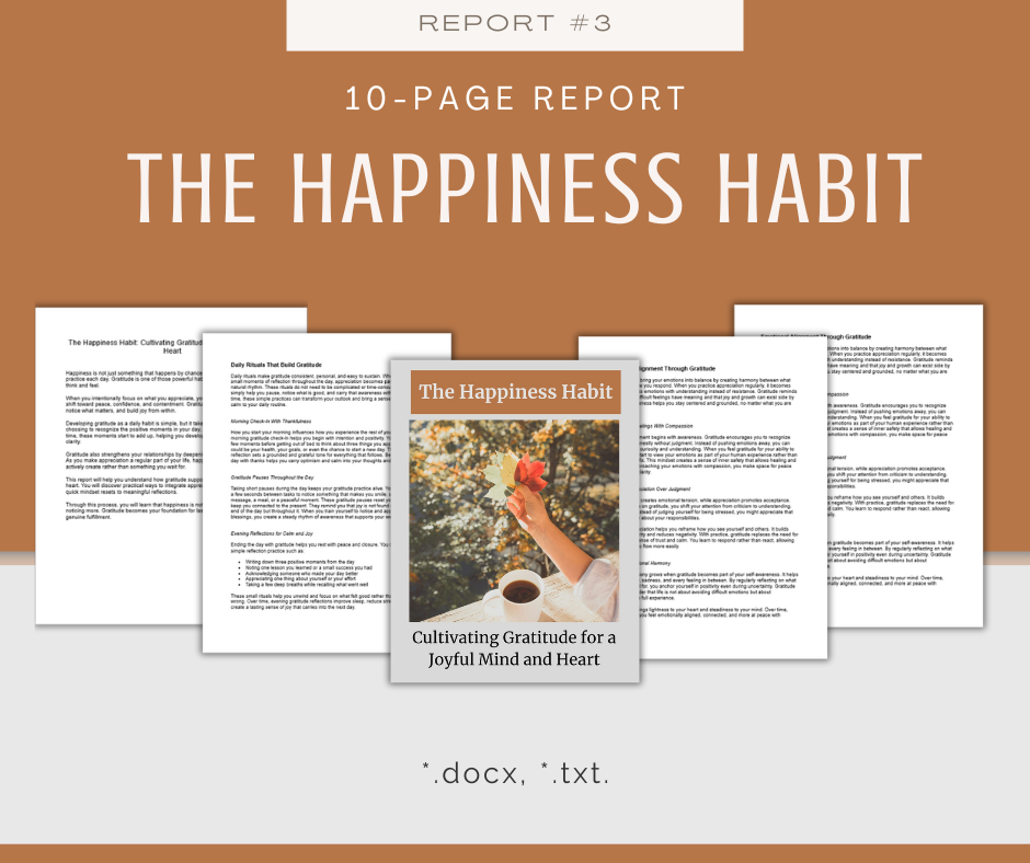 Gratitude to Spark Joy Reports | 5 Report Bundle
