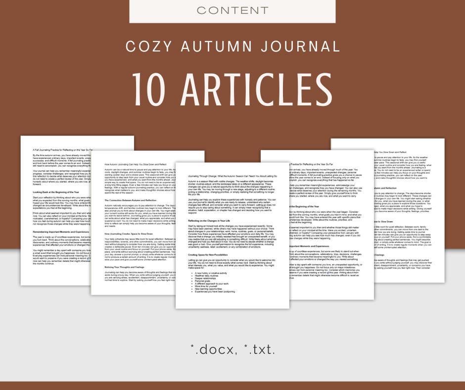 Cozy Autumn Journaling | Content & Journal Bundle