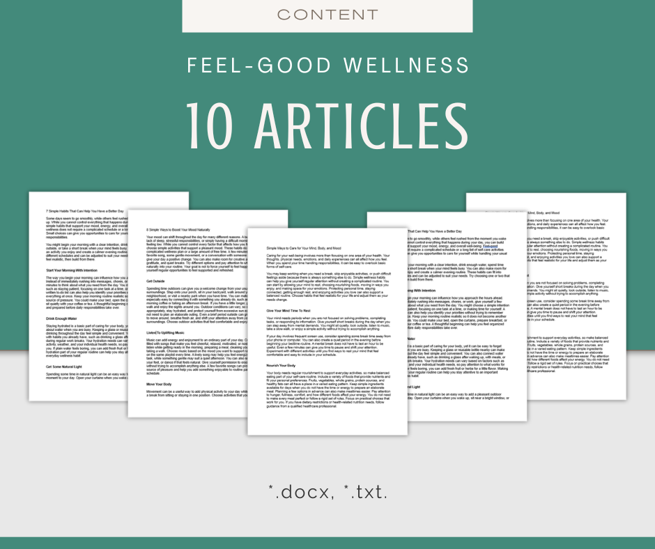 Feel-Good Wellness | Content & Journal Bundle