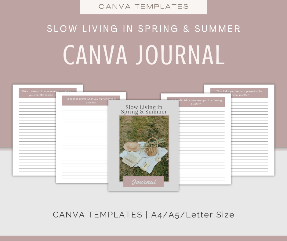 Slow Living in Spring and Summer | Content & Journal Bundle