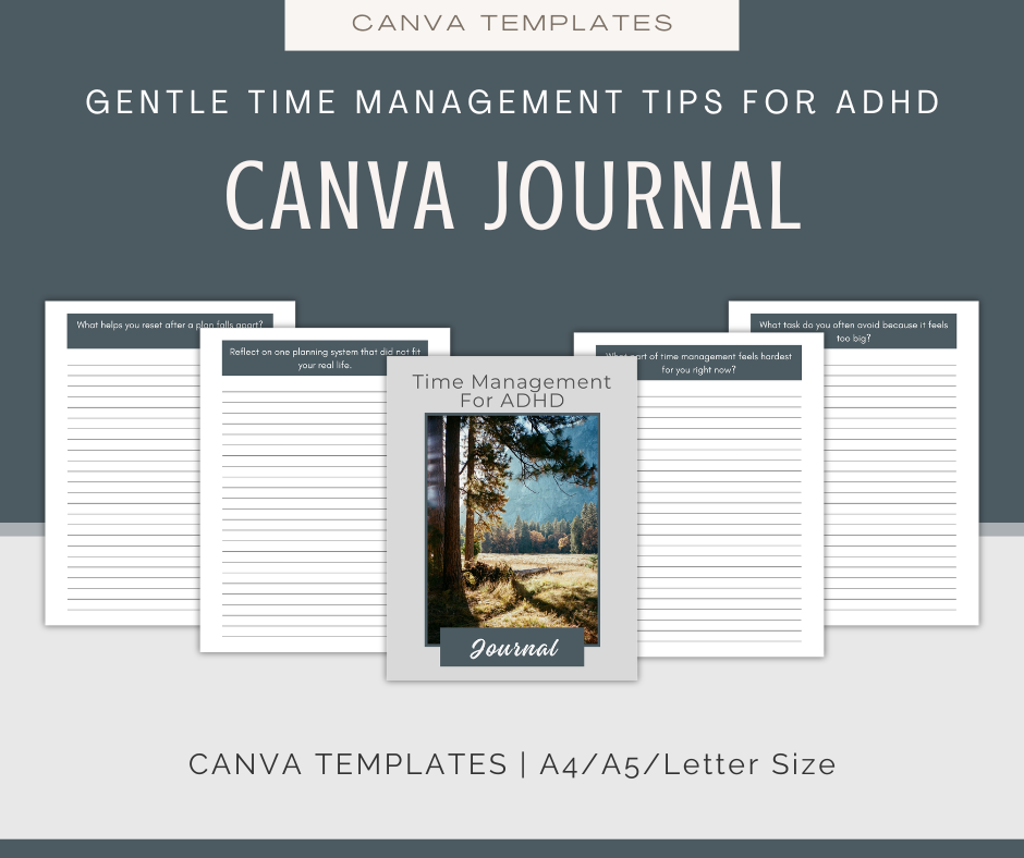 Gentle Time Management Tips For ADHD | Content & Journal Bundle