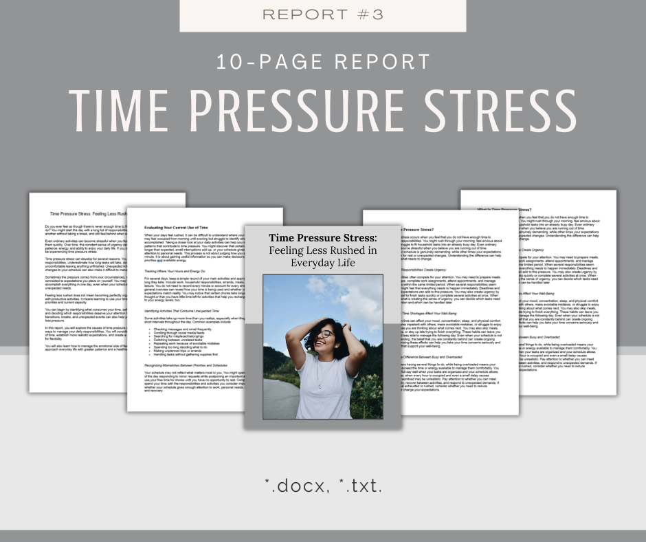 Stress Relief Reports | 5 Report Bundle