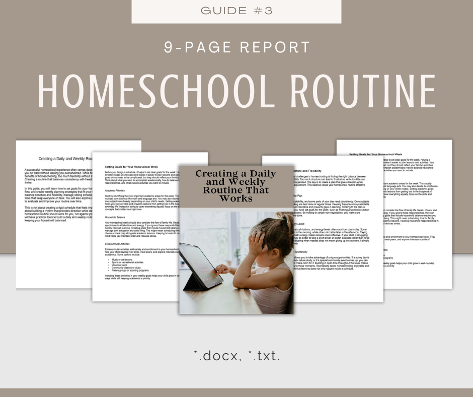 Homeschooling 101 | Content Bundle
