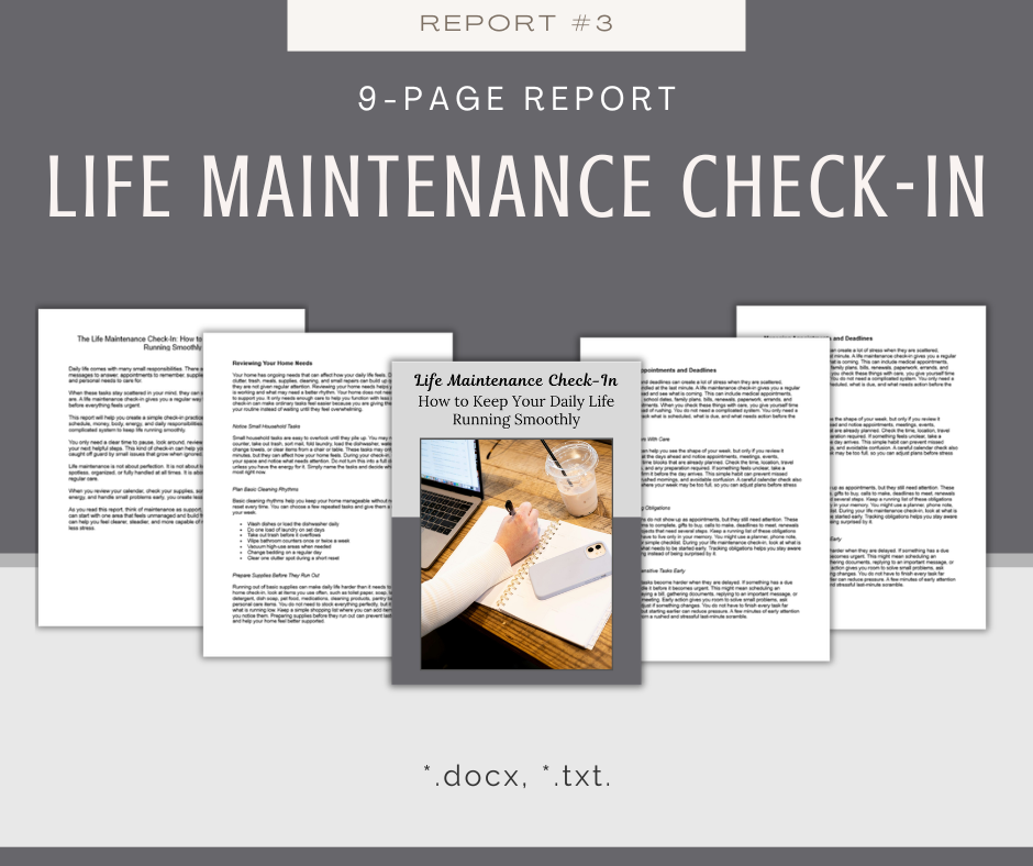 Lifestyle Habits and Routines Reports | 5 Report Bundle