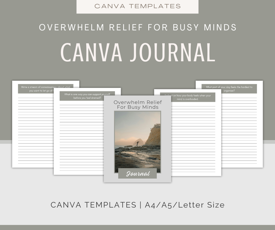 Overwhelm Relief For Busy Minds | Content & Journal Bundle