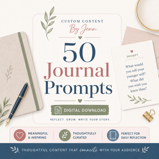 50 Journal Prompts | Custom Content