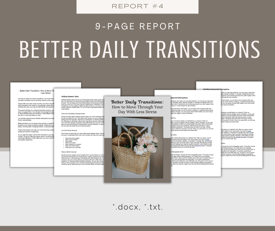 Lifestyle Habits and Routines Reports | 5 Report Bundle