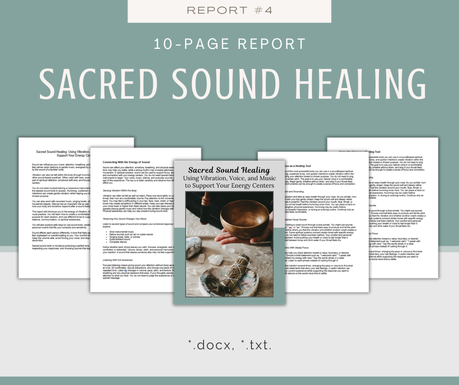 Sacred Energy Rituals Reports | 5 Report Bundle
