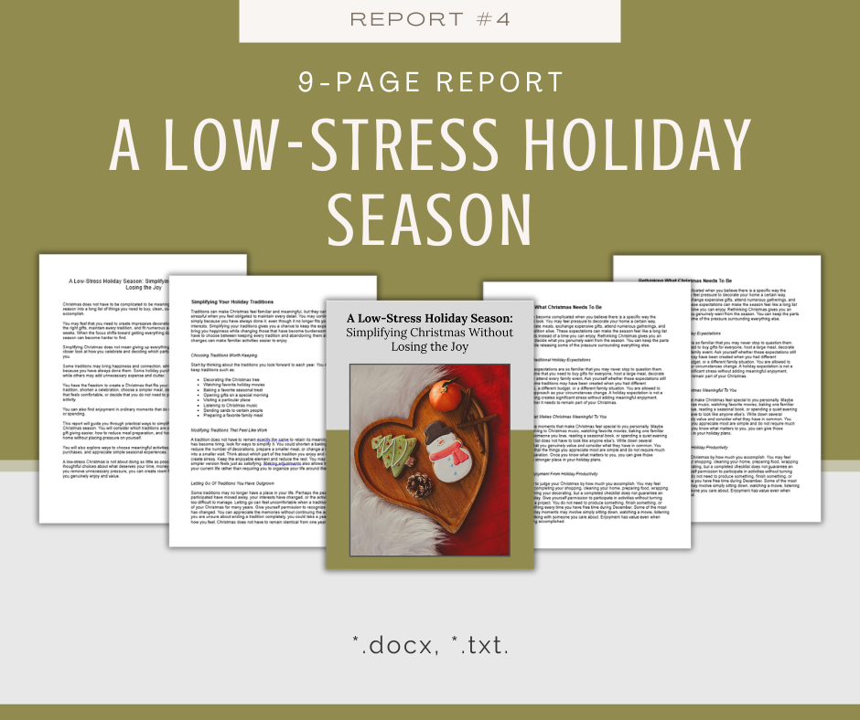 Holiday Stress Relief Reports | 5 Report Bundle