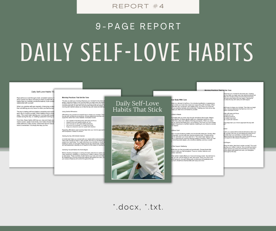 Self-Love Reports | 5 Report Bundle