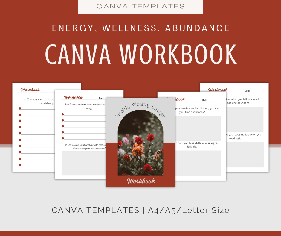 Energy, Wellness, and Abundance | Content & Journal Bundle
