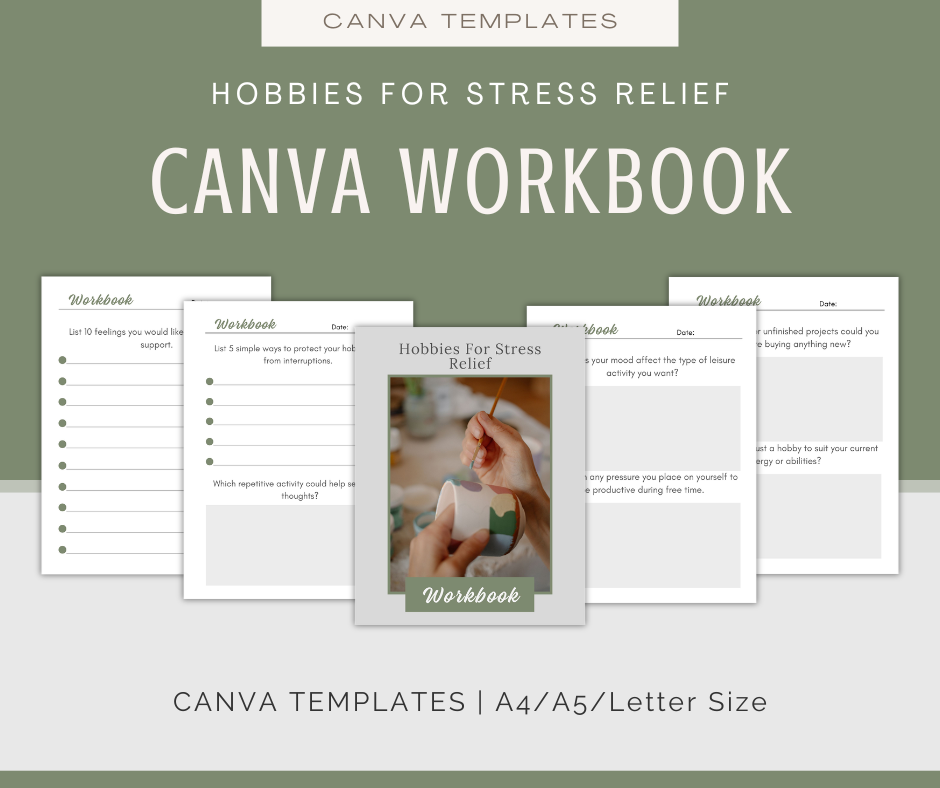 Hobbies For Stress Relief | Content & Journal Bundle