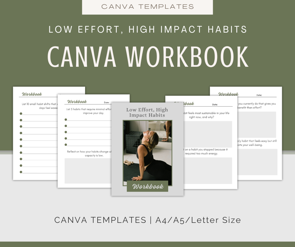 Low Effort, High Impact Habits | Content & Journal Bundle