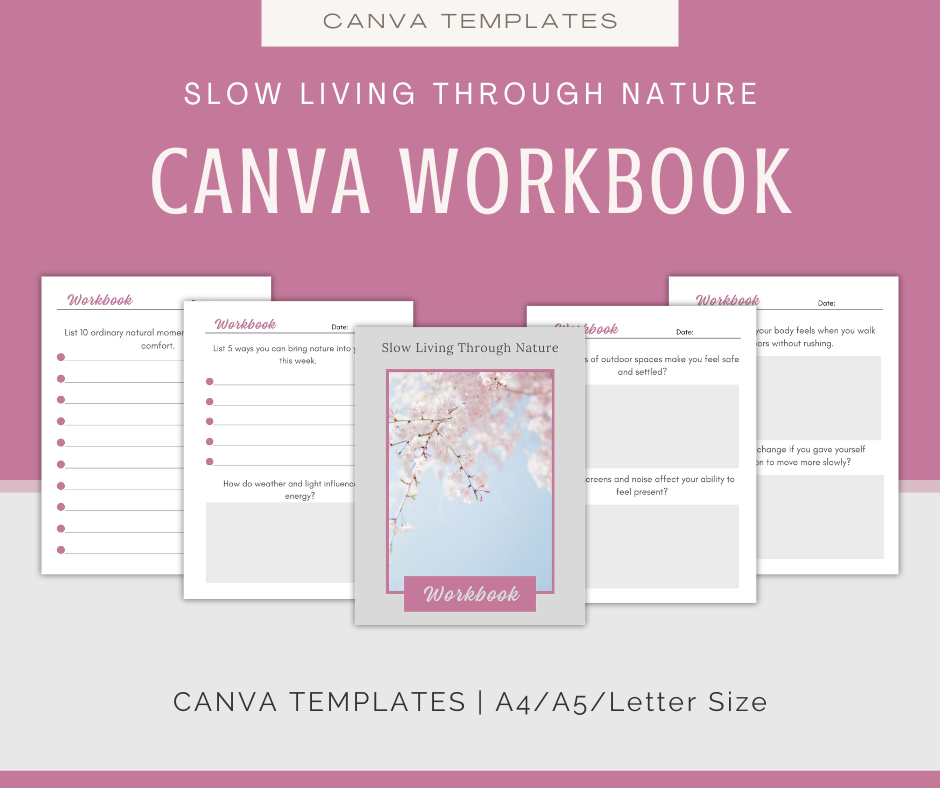 Slow Living Through Nature | Content & Journal Bundle