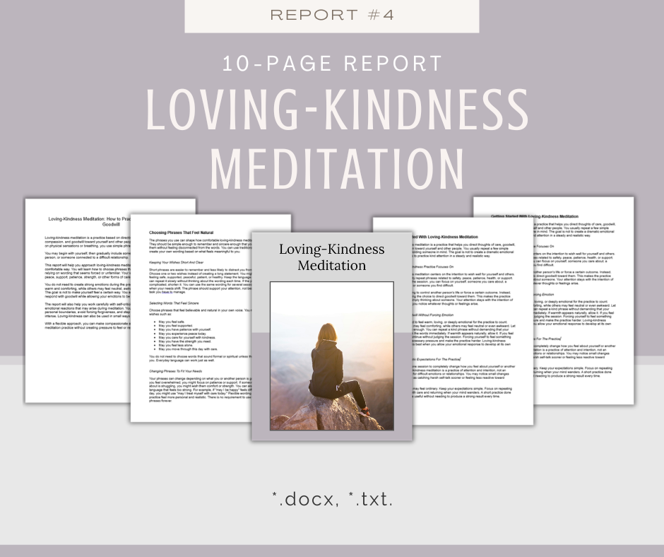 Meditation Techniques Reports | 5 Report Bundle