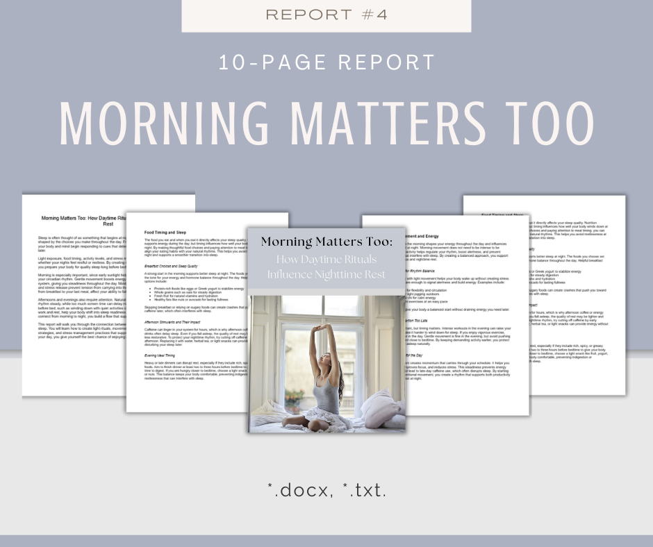Sleep Rituals and Habits | 5 Report Bundle