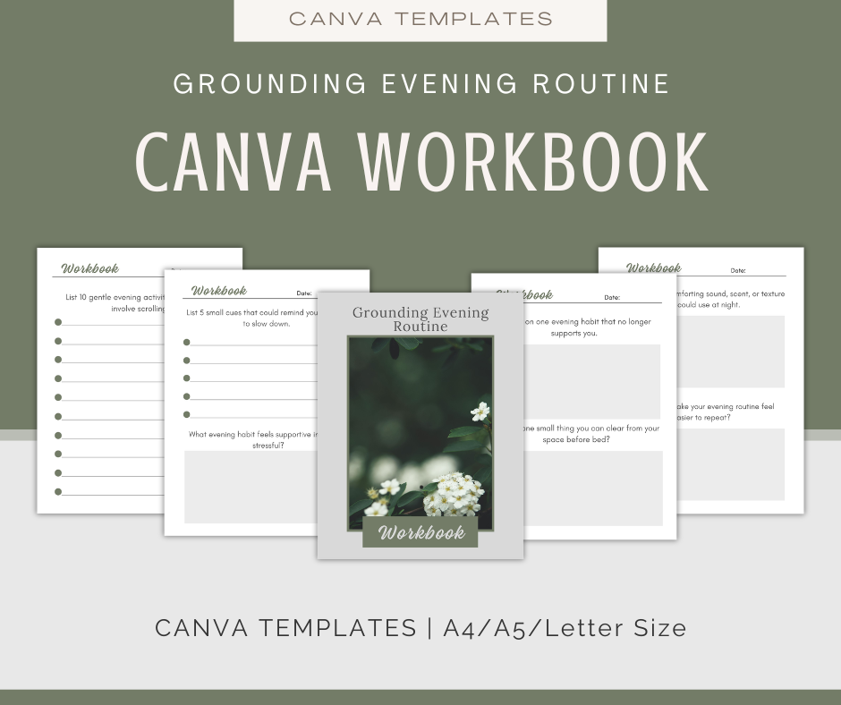 Grounding Evening Routine | Content & Journal Bundle