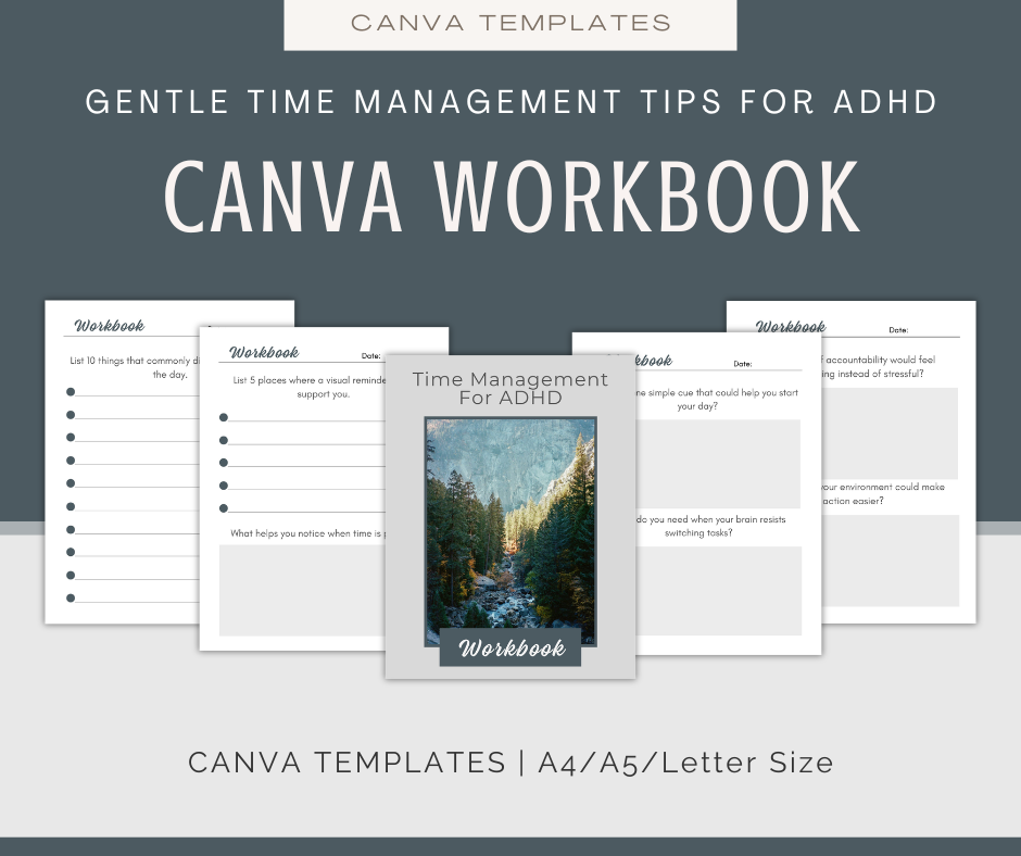 Gentle Time Management Tips For ADHD | Content & Journal Bundle