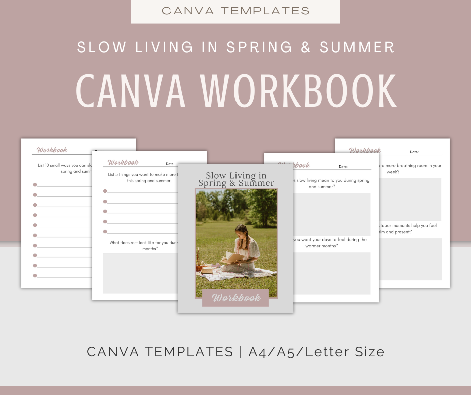 Slow Living in Spring and Summer | Content & Journal Bundle