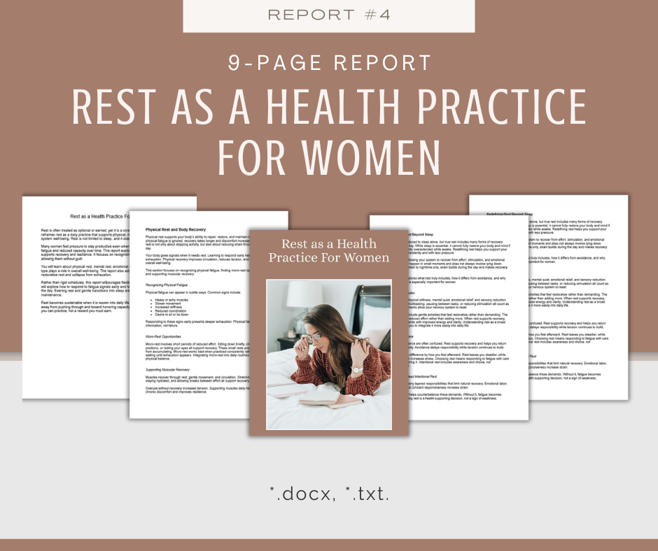 Healthy Habits For Women Reports | 5 Report Bundle