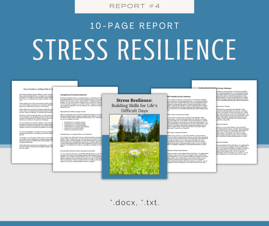 Stress Relief Reports | 5 Report Bundle