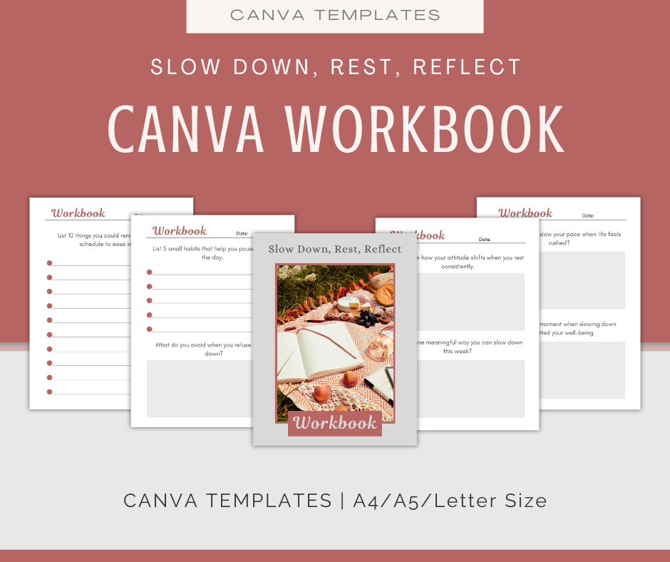 Slow Down, Rest, Reflect | Content & Journal Bundle