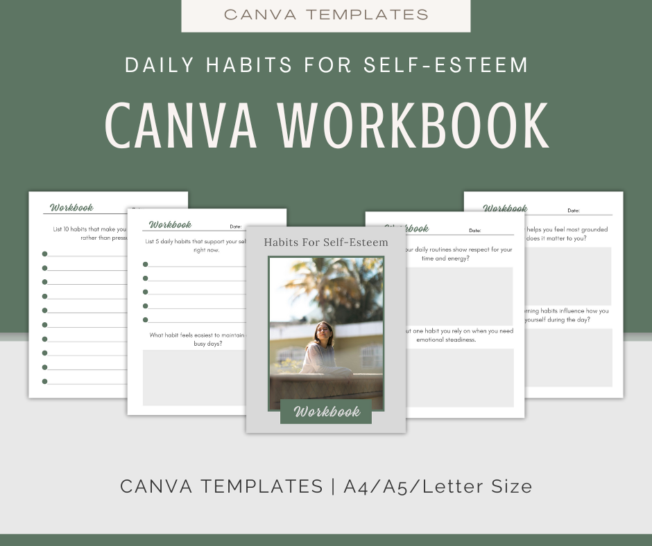 Daily Habits For Self-Esteem | Content & Journal Bundle