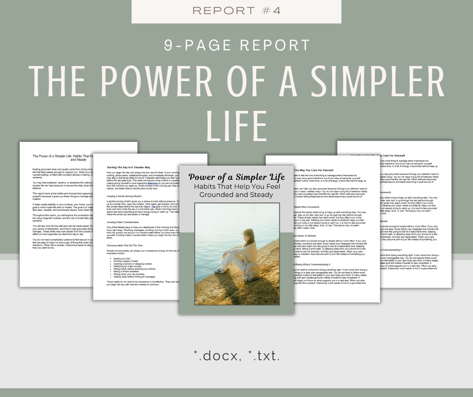 Calm Through Simplicity | 5 Report Bundle