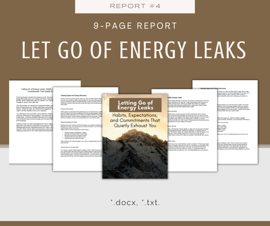 Reclaim Your Energy Reports | 5 Report Bundle