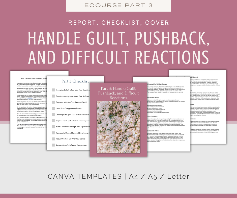 Setting Boundaries For Stress Relief | MEGA Content and Templates Bundle