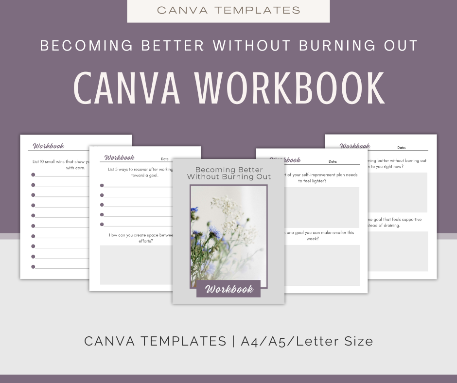 Becoming Better Without Burning Out | Content & Journal Bundle