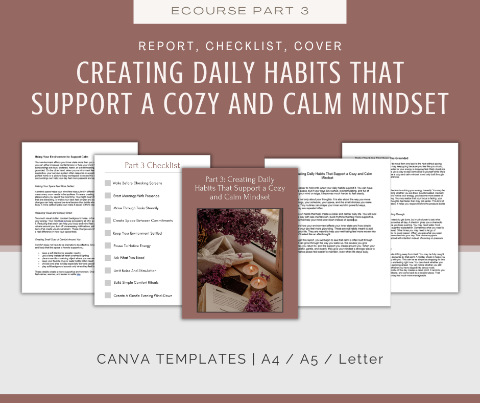 Cozy and Calm Mindset | MEGA Content and Templates Bundle