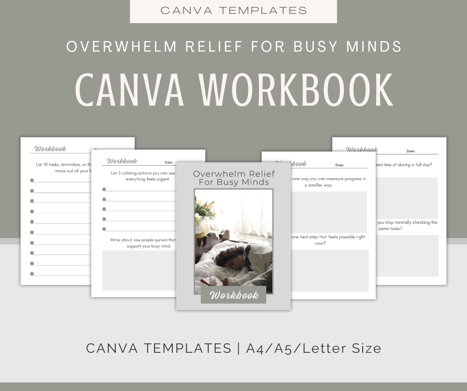 Overwhelm Relief For Busy Minds | Content & Journal Bundle