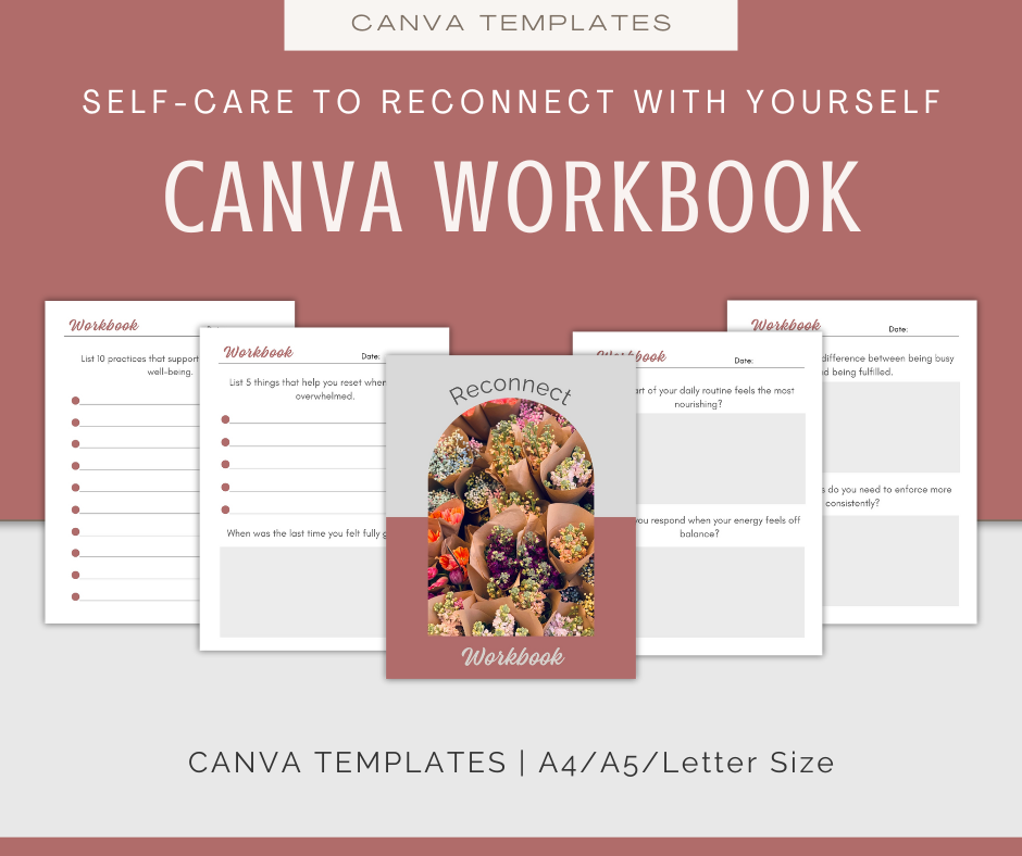 Self-Care to Reconnect With Yourself | Content & Journal Bundle