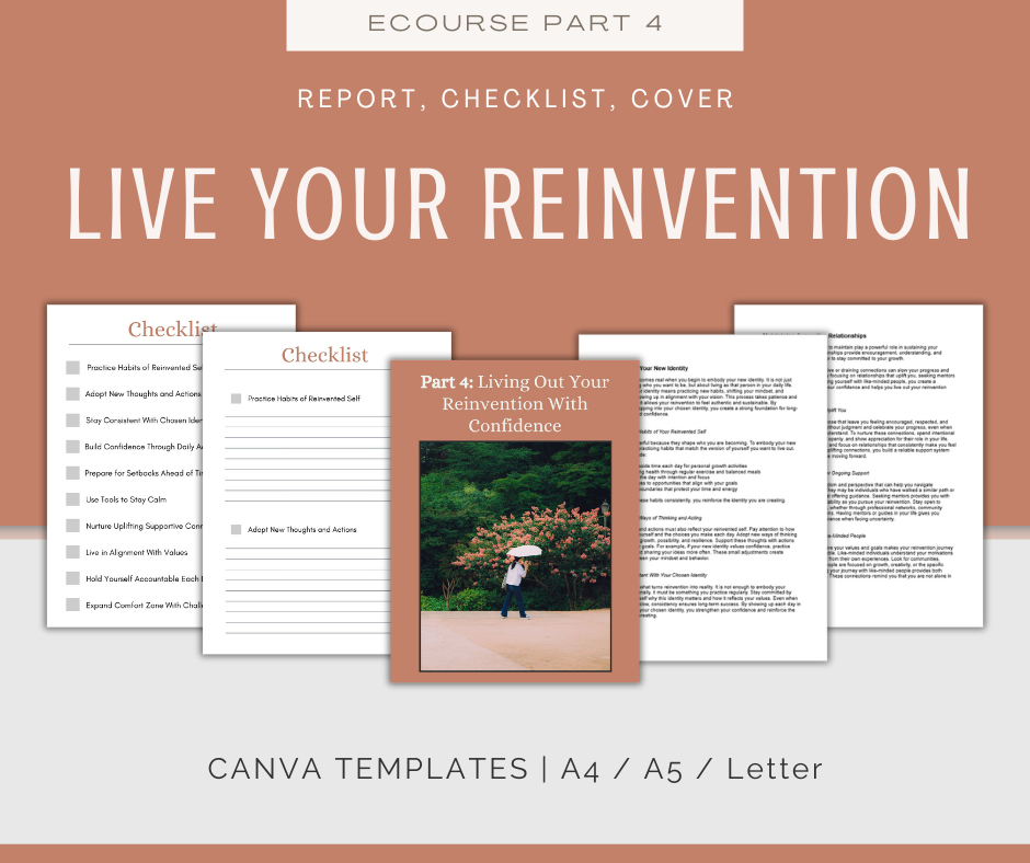Reinvent Yourself Later in Life | MEGA Content and Templates Bundle