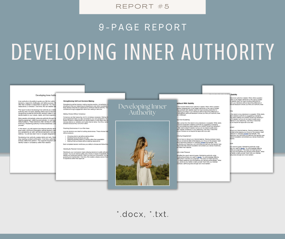 Self-Trust and Identity Reports | 5 Report Bundle
