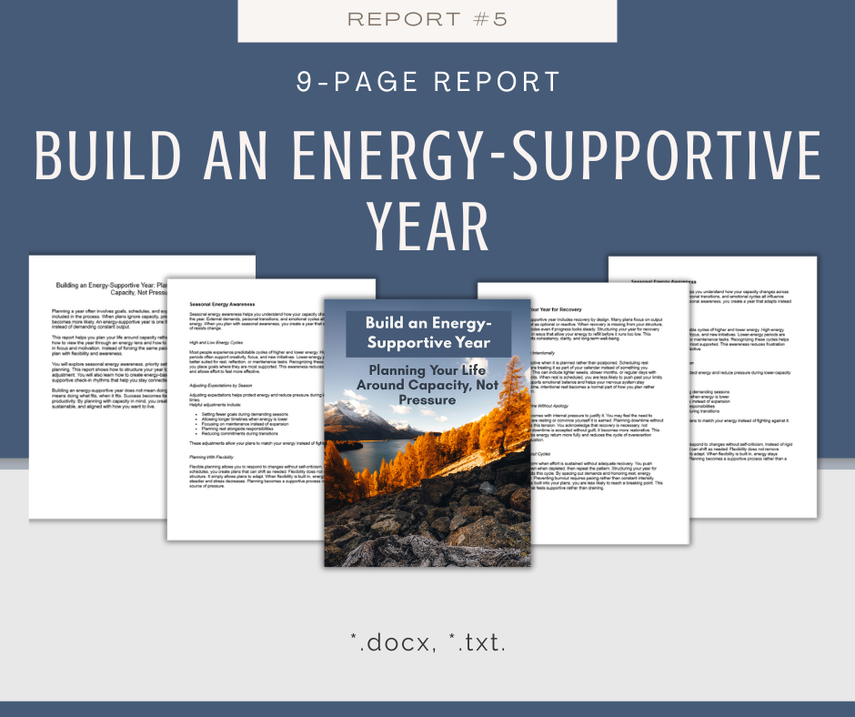Reclaim Your Energy Reports | 5 Report Bundle