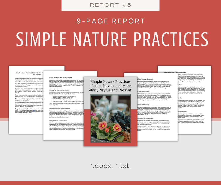 Nature For Everyday Joy | 5 Report Bundle