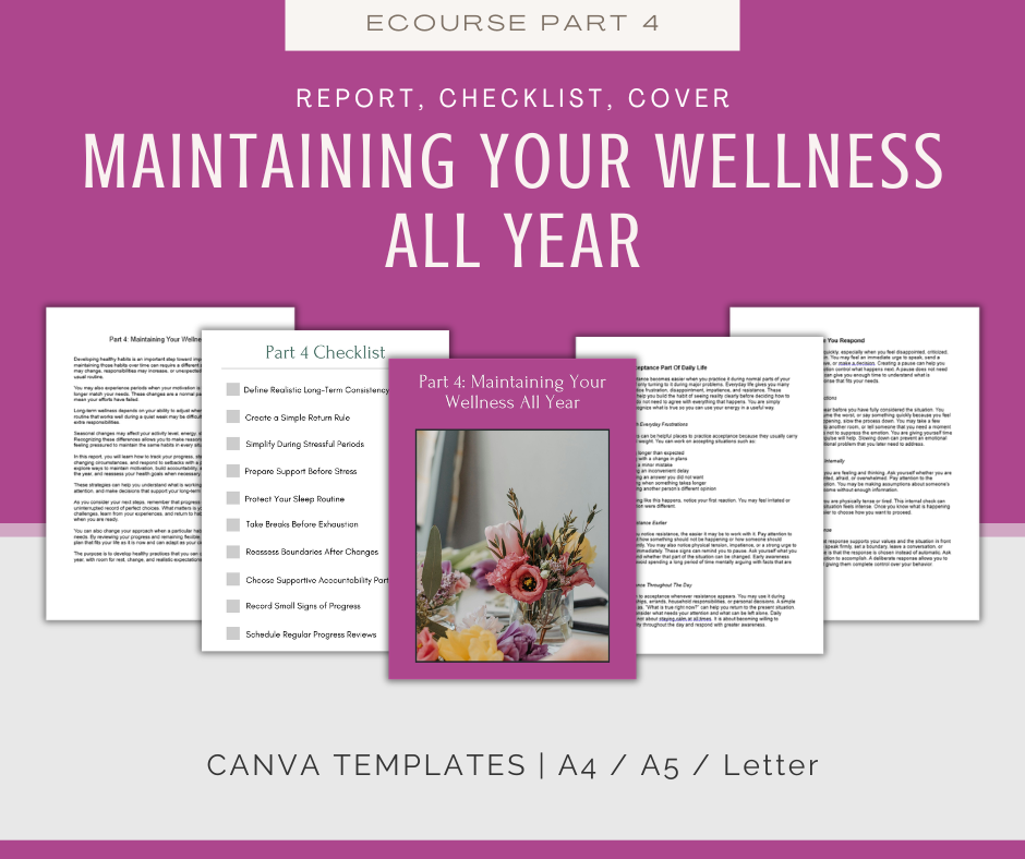Healthy Habits For a Healthier Year | MEGA Content and Templates Bundle