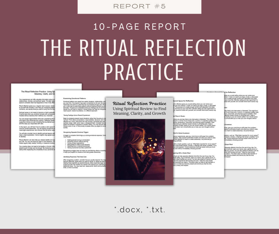 Sacred Energy Rituals Reports | 5 Report Bundle