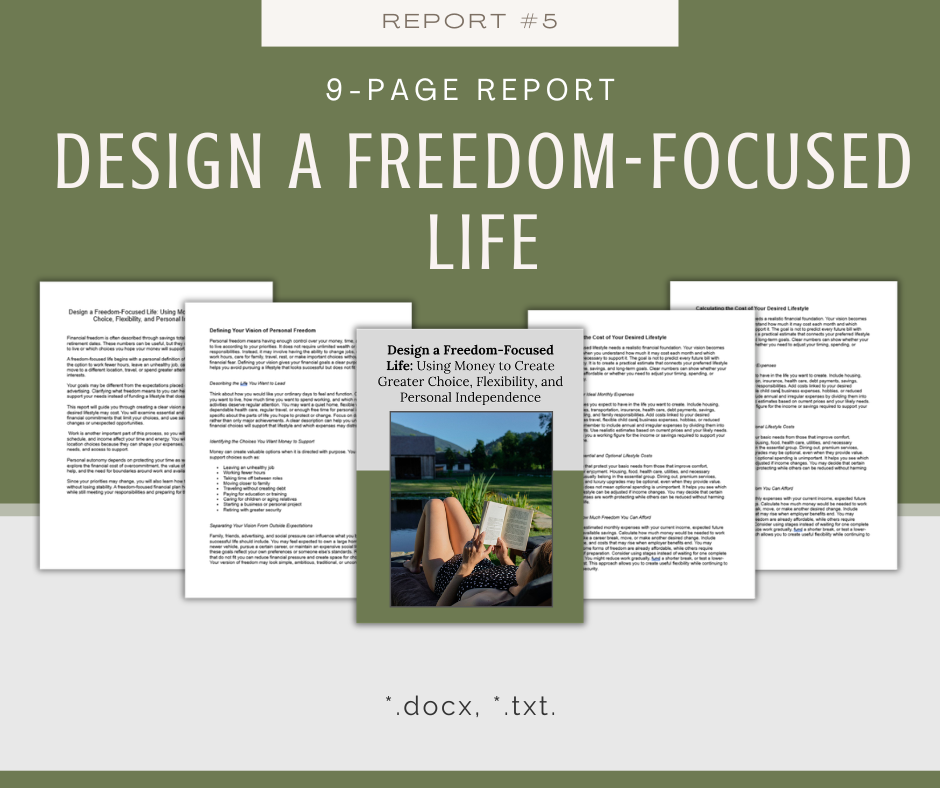 Financial Freedom Reports | 5 Report Bundle