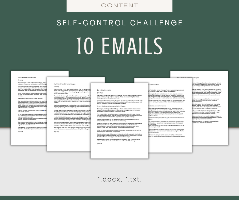Self-Control | MEGA Content and Templates Bundle