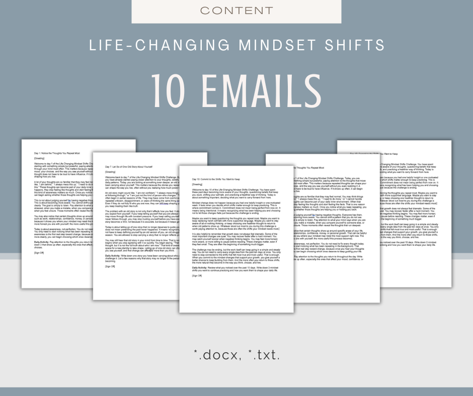 Life-Changing Mindset Shifts | MEGA Content and Templates Bundle