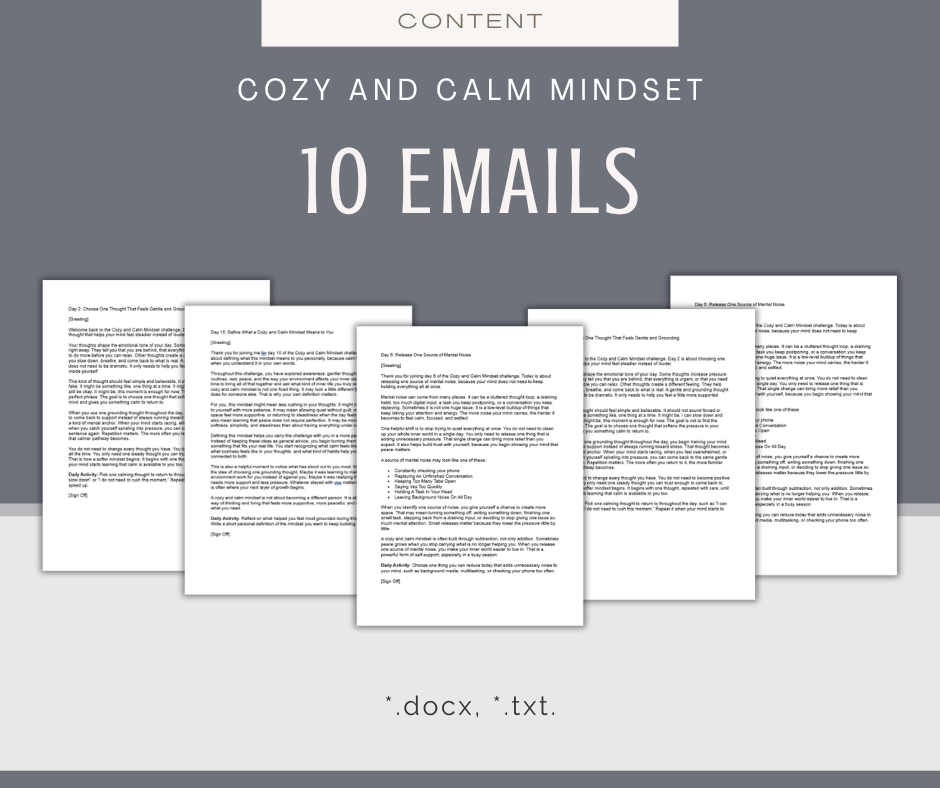 Cozy and Calm Mindset | MEGA Content and Templates Bundle