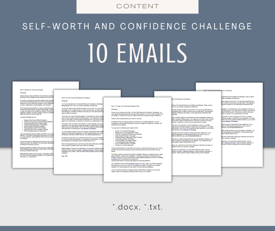 Self-Worth and Confidence | MEGA Content and Templates Bundle